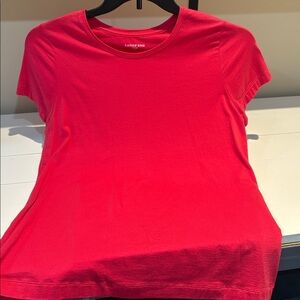 Lands' End Women's Vibrant Red Short Sleeve Tee